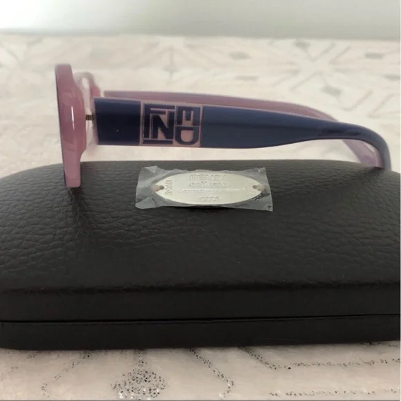 Fendi Selleria Eyeglasses Frames Purple Italy 140 Designer New Authentic - Picture 3 of 9